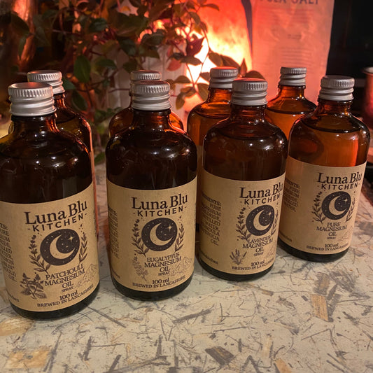 Forest Calm Magnesium Oil Spray - relief for sore muscles, headaches, restful sleep, muscle fatigue & tension.